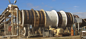 Tromel donde se lava la Zahorra para la seleccion del silex