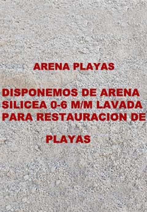 ARENA SILICEA RESTAURACION PLAYAS